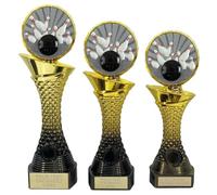 County Engraving Personalised Gold And Black Shard Ten Pin Bowling Trophy Award 3 Sizes Engraved With Any Text - Enter Your Own Custom Text (Medium)