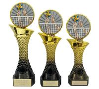 County Engraving Personalised Gold And Black Shard Volleyball Trophy Award 3 Sizes Engraved With Any Text - Enter Your Own Custom Text (Medium)
