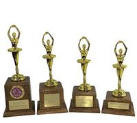 County Engraving Personalised Gold Ballerina Ballet Dance Trophy Award Any Text Engraved - Enter Your Own Custom Text (Large)