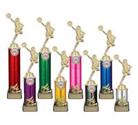 County Engraving Personalised Gold Cheerleading Cheerleader Dance Column Trophy Engraved With Any Text (36cm)