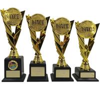County Engraving Personalised Gold Dance Dancing Trophy Award In 4 Sizes - Enter Your Own Custom Text (Extra Large)