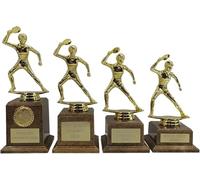 County Engraving Personalised Gold Female Table Tennis Player Trophy Award In 4 Sizes - Enter Your Own Custom Text (Medium)