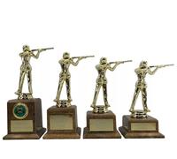 County Engraving Personalised Gold Male Rifle Target Shooting Trophy Award In 4 Sizes Engraved With Any Text (Large)