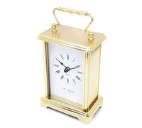 County Engraving Personalised Gold Mantel Carriage Clock with Roman Numeral Display - Enter Your Own Custom Text