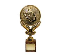 County Engraving Personalised Gold Metal Go-Kart Motor Sport Trophy Racing Award Engraved - Enter Your Own Custom Text (Medium)