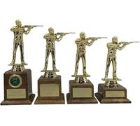 County Engraving Personalised Gold Rifle Shooting Hunting Trophy Award In 4 Sizes Engraved With Any Text (Large)