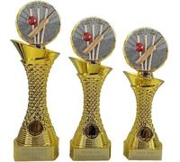 County Engraving Personalised Gold Shard Cricket Trophy Award 3 Sizes Engraved With Any Text - Enter Your Own Custom Text (Large)