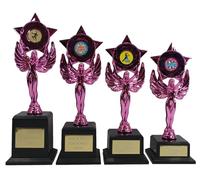 County Engraving Personalised Gold, Silver Or Purple Victory Star Angel Trophy Award 4 Sizes - Enter Your Own Custom Text (Medium)