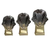 County Engraving Personalised Heavyweight Invincible Black & Gold Football Shirt Trophy Award In 3 Sizes - Enter Your Own Custom Text (Medium)