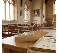 County Engraving Personalised Jade Glass Star Trophy Award With Wooden Base, Any Text Engraved - Enter Your Own Custom Text (Medium)