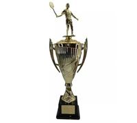 County Engraving Personalised Large Male Badminton Gold Presentation Cup Award Trophy Engraved- Enter Your Own Custom Text