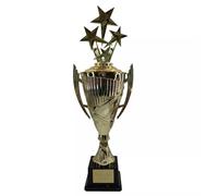County Engraving Personalised Large Triple Shooting Star Gold Presentation Cup Award Trophy Engraved- Enter Your Own Custom Text