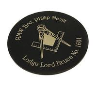 County Engraving Personalised Masonic Slate Coaster, Laser Engraved