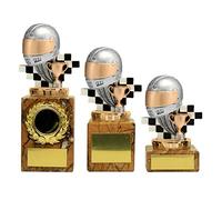 County Engraving Personalised Motocross Racing Helmet Silver Motor Sport Trophy Award Engraved - Enter Your Own Custom Text (MEDIUM)(MEDIUM)