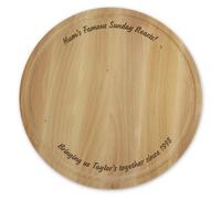 County Engraving Personalised Plain Large Round Chopping Board, Gift Engraved
