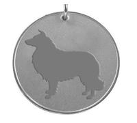 County Engraving Personalised Rough Collie Dog Chrome Pet ID Tag Disc - Enter Your Own Custom Text