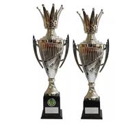 County Engraving Personalised Silver Crown Cup Trophy Award For Any Sport Engraved - Enter Your Own Custom Text (Large)