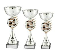 County Engraving Personalised Silver Football Cup Trophy Award In 3 Sizes Engraved - Enter Your Own Custom Text (Man Of The Match, Large)