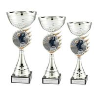 County Engraving Personalised Silver Golf Cup Trophy Award In 3 Sizes Engraved - Enter Your Own Custom Text (Male Golfer, Medium)