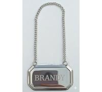 County Engraving Personalised Silver Plated Decanter Label Tag Chain - Engraved Gin Whisky Brandy (Brandy)