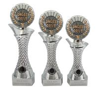 County Engraving Personalised Silver Shard Longest Drive Golf Trophy Award 3 Sizes Engraved With Any Text - Enter Your Own Custom Text (Large)