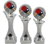 County Engraving Personalised Silver Shard Table Tennis Trophy Award 3 Sizes Engraved With Any Text - Enter Your Own Custom Text (Small)