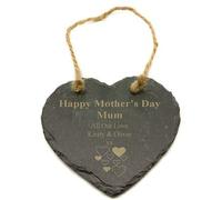 County Engraving Personalised Slate Heart with Laser Engraved Multiple Hearts, Enter Your Own Custom Text