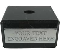 County Engraving Personalised Square Black Marble Trophy Base Ideal For Trophies Models Figures, Various Sizes - Enter Your Own Custom Text