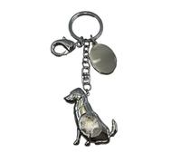 County Engraving Personalised Swarovski Crystal Elements Dog Keyring Engraved - Enter Your Own Custom Text