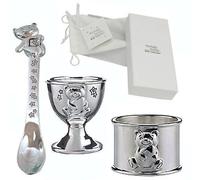 County Engraving Personalised Twinkle Twinkle Teddy Egg Cup, Napkin Ring & Spoon Engraved Gift