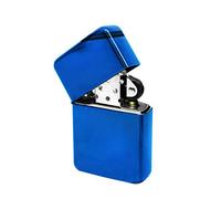County Engraving Personalised Windproof Cigarette Pocket Lighter, Petrol, Flip Top, Engraved - Enter Your Own Custom Text (Blue Ice)