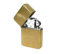 County Engraving Personalised Windproof Cigarette Pocket Lighter, Petrol, Flip Top, Engraved - Enter Your Own Custom Text (Brushed Gold)
