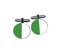 County Fermanagh Cufflinks - Green & White Irish Colours - Gaelic Football & Hurling Fan Gift - Home County Allegiance Accessory - Groomsmen & Heritage