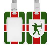 County Flag of Nottinghamshire ID Badge Holder Name Card Holders Photocard Case with Lanyard for Teacher Nurse Office