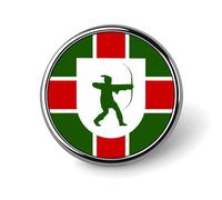 County Flag of Nottinghamshire Round Brooch Pins Badge Printed Button Tie Lapel Backpack Pin Decoration for Women Men