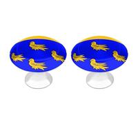County Flag of West Sussex 2 Pcs Drawer Knobs Cabinet Pulls 2.8 CM Round Dresser Handle for Kitchen