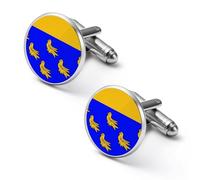 County Flag of West Sussex Cufflinks for Men Women Cuff Links Tuxedo Shirt Personalised Printed Jewelry Accessories