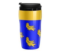 County Flag of West Sussex Plastic Coffee Cup Travel Mug Double Walled Leakproof Tumbler with Lid for Home Office 250ml