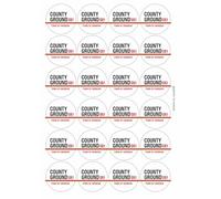 County Ground SN1 Swindon Road Sign Circular Matt Paper Stickers A4 Sheet of 24 (Each Sticker is 45mm Diameter)