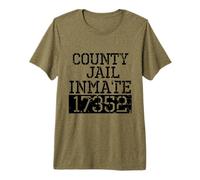 County Jail Inmate Funny Prisoner Spooky Halloween Costume Premium T-Shirt