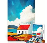 County Kerry Ireland Travel Poster 1000 Piece Jigsaws for Adults Puzzle Reason Skill, Rich Detail, Happy Challenge, Perfect Art (38x26cm)