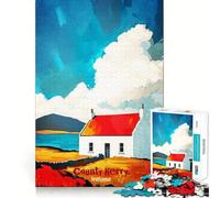 County Kerry Ireland Travel Poster 1000 Pieces Jigsaw Puzzles for Adults Think Smart, Snug Edge, Home Activity, Xmas Surprise (50x75cm)