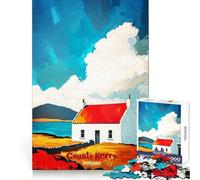 County Kerry Ireland Travel Poster 1000 Pieces Jigsaw Puzzles for Adults Think Smart, Snug Edge, Home Activity, Xmas Surprise (50x75cm)