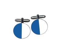 County Laois Cufflinks - Blue & White Irish Colours - Gaelic Football & Hurling Fan Gift - Home County Allegiance Accessory - Groomsmen & Heritage