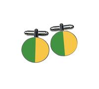 County Leitrim Cufflinks - Green & Gold Irish Colours - Gaelic Football & Hurling Fan Gift - Home County Allegiance Accessory - Groomsmen & Heritage