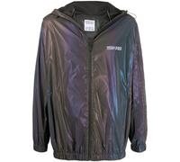 COUNTY OF MILAN iridescent lightweight hooded jacket - Black S-L