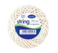 County Stationery Bio-Degradable Cotton String Balls (Pack Of 12) White (One Size)