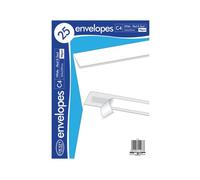 County Stationery C4 Peel and Seal Envelopes White x25 (Pack of 20) C509