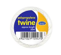 County Stationery Polypropylene String Balls (Pack Of 10) White (One Size)
