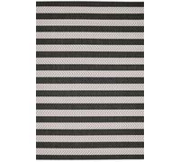 County Stripe Black Rug - Indoor & Outdoor - 200X290 cm